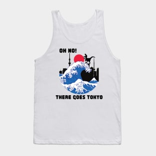 Hokusai Great Wave Dinosaur Mashup Tank Top